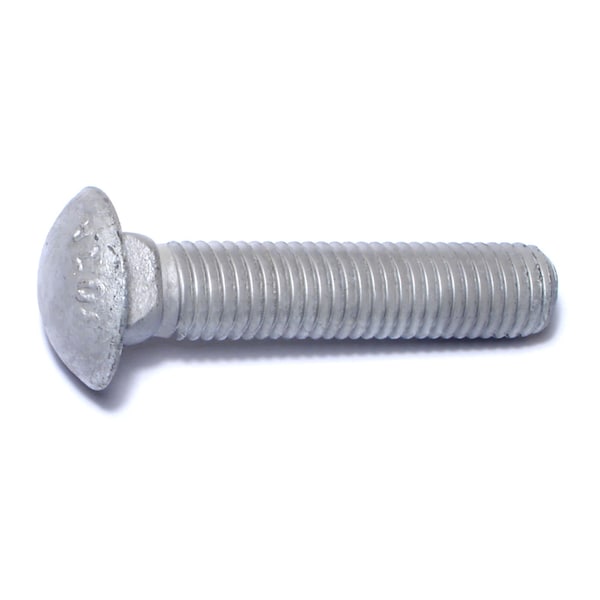 Midwest Fastener Carriage Bolt, Square Neck, 11 (Coarse), 3 in L, Steel, Hot Dipped Galvanized, 15 PK 53638 - main